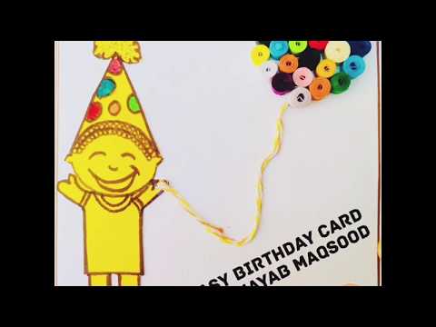 ___ EASY BIRTHDAY CARD ___ #nayabmaqsood #roshni.creations