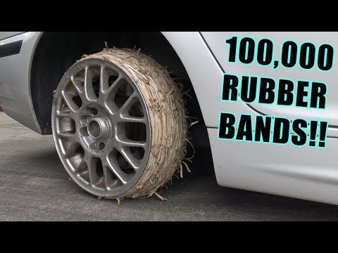 We Tried RUBBER BAND Tires