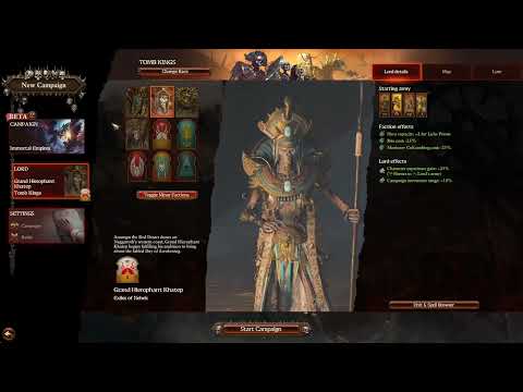 GRAND HIEROPHANT KHATEP Selection Video | Total War Warhammer 3