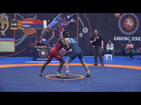 1/2 GR - 63 kg: A. MONTANO ARRO (ECU) v. E. TORBA (HUN)