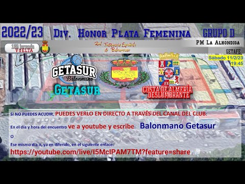 19ªJ  DHPF 22/23: Getasur vs Costa de Almería Deslumbrante