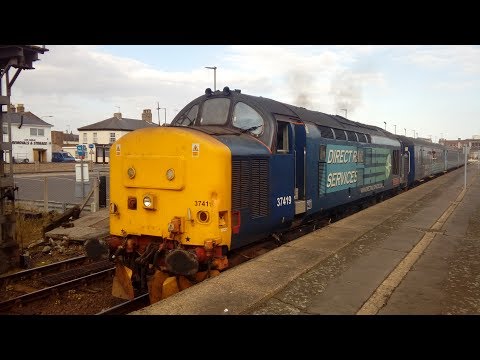 37419 (1 Tone/Clag/Thrash) - 37425 Depart Lowestoft P3 (13/04/2017)