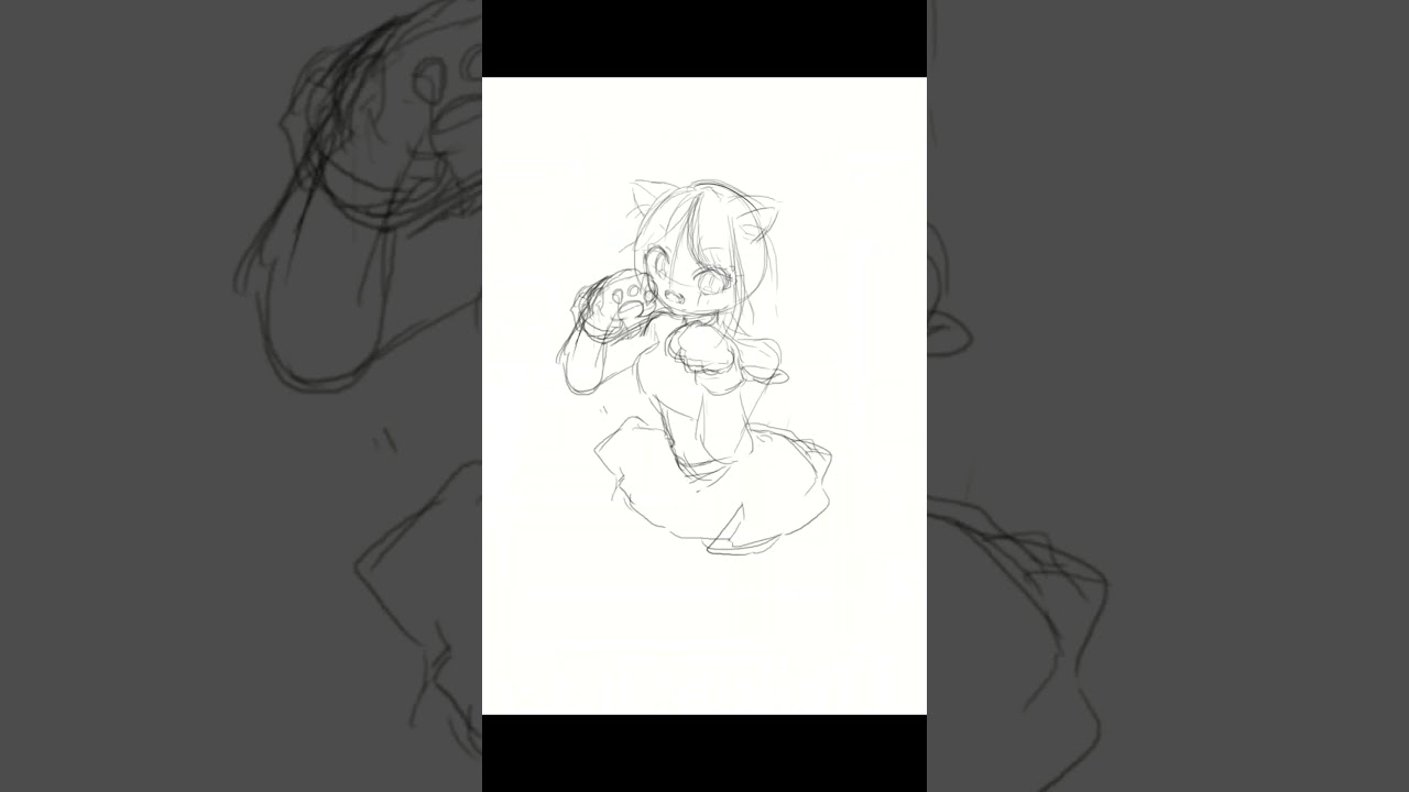 にゃーん🐾#猫の日 #イラスト#メイキング