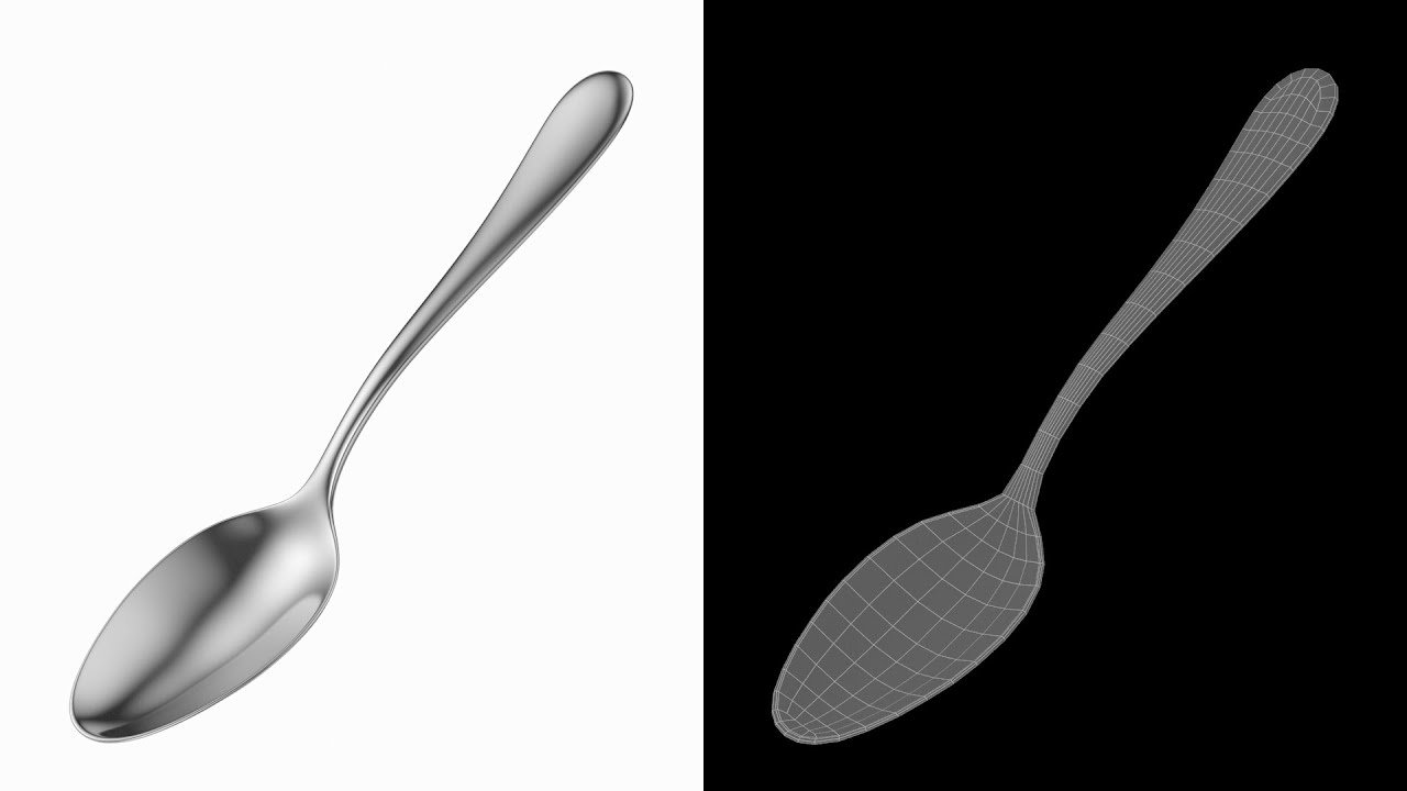 Serving Spoon Generic Cutlery 3D Model