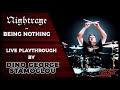 NIGHTRAGE - BEING NOTHING [ live drum playthrough by Dino George Stamoglou ]