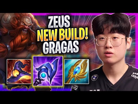 ZEUS TRIES NEW GRAGAS BUILD! - T1 Zeus Plays Gragas TOP vs Cassiopeia! | Season 2023