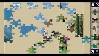 Alpine lake retreat with chateau by the water😍//#beautiful gaming puzzle 🧩😄@JigsawPuzzle928 