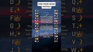 Find your crush initials #shorts #initials #youtubeshorts