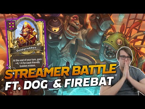 STREAMER BATTLE VS DOG & FIREBAT! | Hearthstone Battlegrounds | Savjz