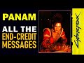 Panam: All End-Credit Messages | Cyberpunk 2077 (Ending Voice Messages & Reactions from Panam)