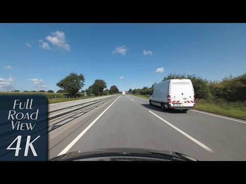 Schleswig-Holstein, Germany: Autobahn, A21, Schwissler Kamp - Kiebitzholm - 4K (UHD/2160p/60p)