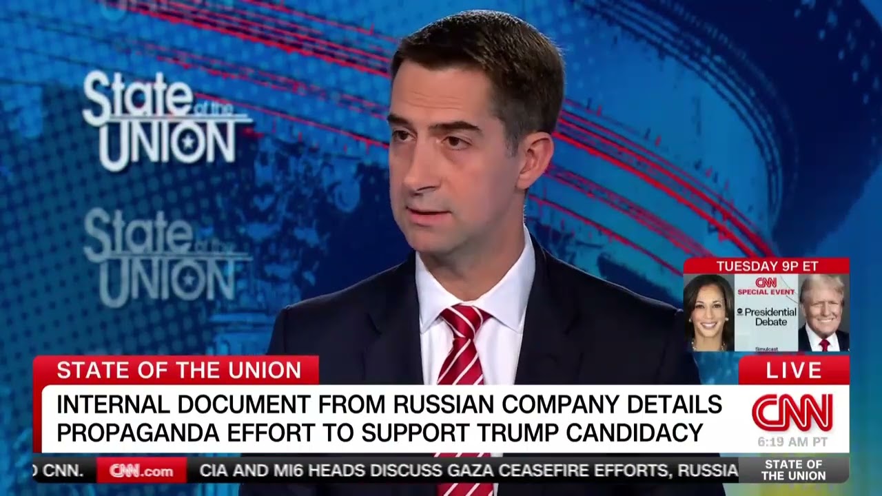 September 8, 2024: Cotton Joins State of the Union