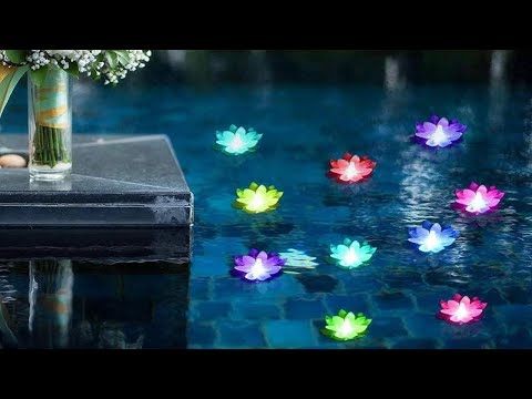 Lampa Solara LED Floare Nufar Plutitoare pe Apa, RGB Multicolor, Lumina in Culori Alternante pentru Piscina, Iazuri sau Gradina