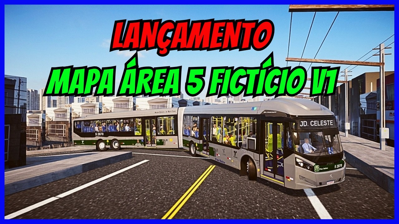 🔴Gameplay Novo Mod Mapa Área 5 Fictício V1 | Proton Bus Simulator | PBSU | Mods | Simulador
