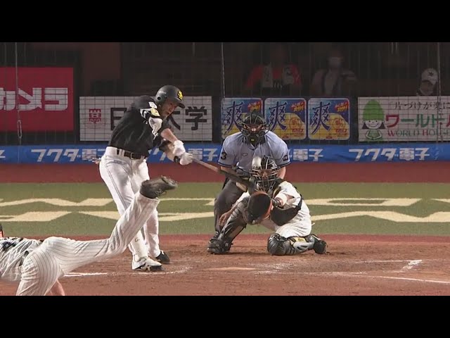 【8回表】ホークス・柳田 タイムリー2ベースヒットで勝ち越し!! 2020/8/22 M-H