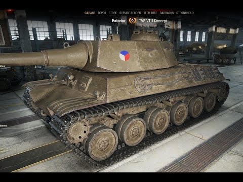WoT TVP VTU Koncept tier VIII Czechoslovakian medium tank from patch 9.13