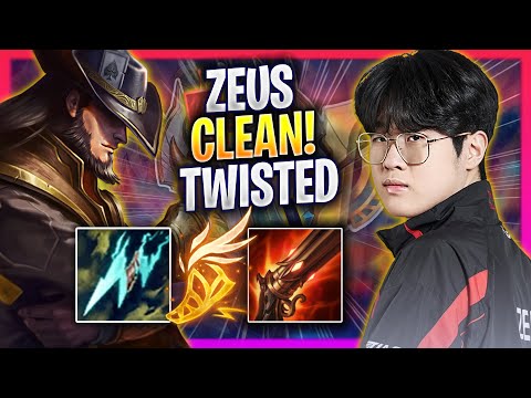 ZEUS IS SUPER CLEAN WITH TWISTED FATE! - T1 Zeus Plays Twisted Fate TOP vs Jax! | Season 2024