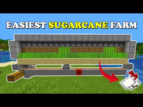 Easy Automatic Minecraft Sugarcane Farm Tutorial | Java & Bedrock Edition | Lossless | 1.21.5 +