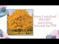 How I packed my 40x40 inch painting/ Packing huge canvas for overseas shipping.
