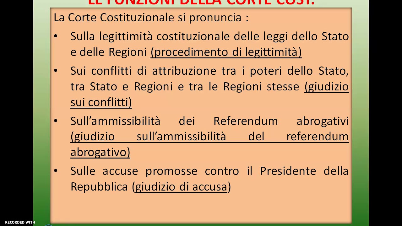 LA CORTE COSTITUZIONALE
