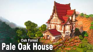 Minecraft: How to build a Pale Oak and Cherry Farmouse | Easy Tutorial