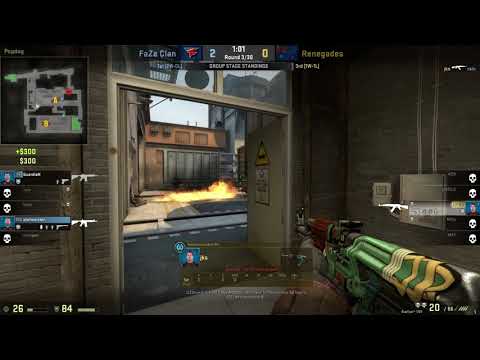 Renegades jks 1v3 CLUTCH 4K vs Faze Train @ IEM OAKLAND 2017