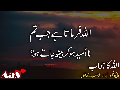 Allah Farmata Hai Jab Tum Na Umeed Ho Ke Beth Jate Ho?? || Syed Ahsan AaS