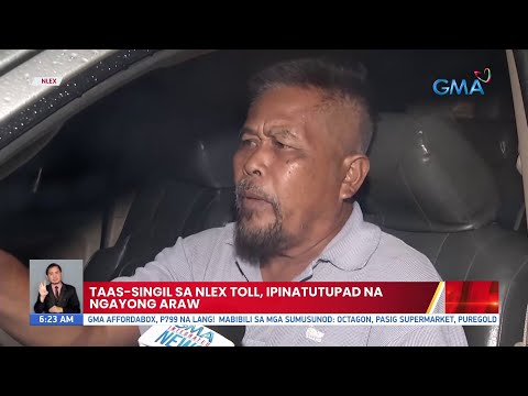 Taas-singil sa NLEX toll, ipinatutupad na ngayong araw UB