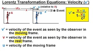 Physics - Special Relativity (24 of 33) The Lorentz Transformation Equations: Velocity (v)