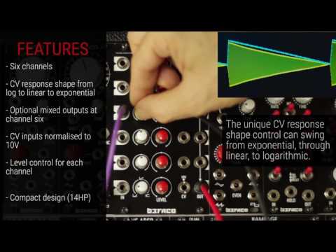 Hex Mix VCA Eurorack Module Features - Befaco.org