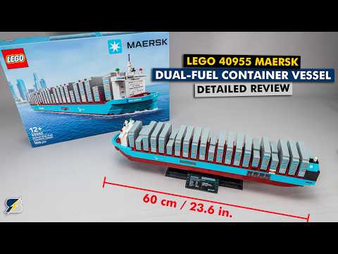 レゴ 40955 メアスク・デュアルフューエル・コンテナ船 詳細レビュー＆色の謎 (LEGO 40955 Maersk Dual-Fuel Container Vessel - Detailed Review & Color Mystery)