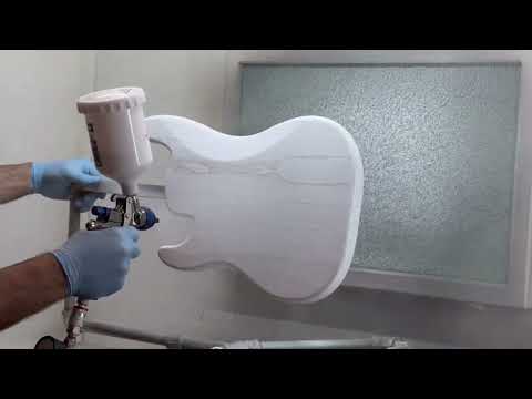 AnkaCustom - White/Black Cerused finish on a Prince bass