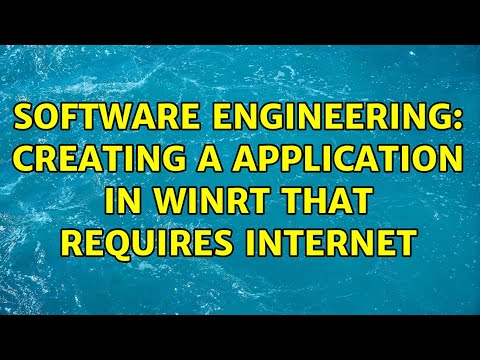 Software Engineering: Creating a Application in Winrt that requires Internet (2 Solutions!!)