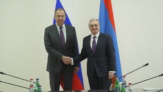 Встреча Министра иностранных дел Зограба Мнацаканяна с Министром иностранных дел Российской Федерации Сергеем Лавровым