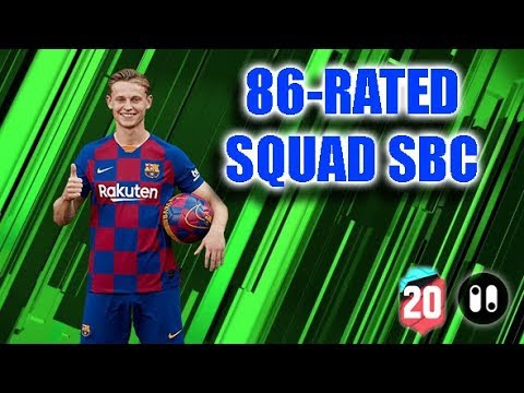 86-RATED SQUAD, FRENKIE DE JONG ALL STAR PACYBITS SBC SOLUTION *TUTORIALS* PACYBITS FUT 20