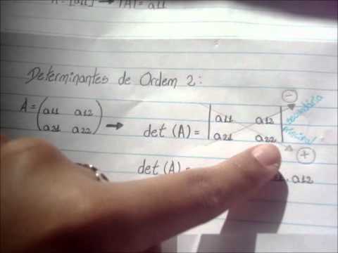 Videoaula - Determinantes de ordem 1, 2 e 3
