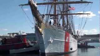 preview picture of video 'USCG EAGLE Departs New London'