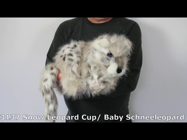 Video Teaser für 3137 Snow Leopard Cup / Baby Schneeleopard Handpuppe   -   FOLKMANIS-PUPPETS