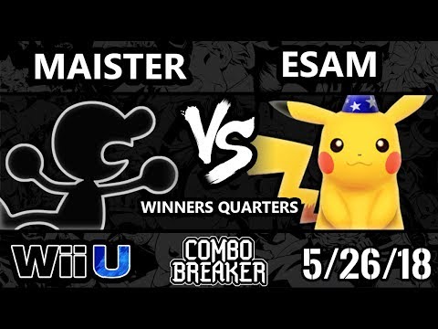 Combo Breaker 2018 Smash 4 - KJS | Maister (G&W) Vs. PG | ESAM (Pikachu) - Wii U Winners Quarters