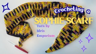 Making a CROCHET Sophie scarf with yarn by IDRIS EMPORIUM