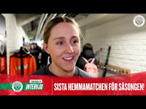 Youtube: Hanna Olsson tackar för stödet i Frölundaborg