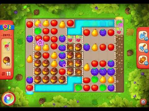 GardenScapes Level 2873 no boosters (23 moves)