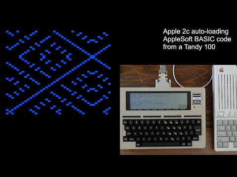 Apple 2c auto-loading BASIC code from an Tandy 100
