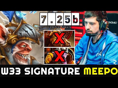 when W33 Signature Hero Meepo vs Counter Pick! 12min Ethereal Blade 19Kills No Mercy 7.25 Dota 2