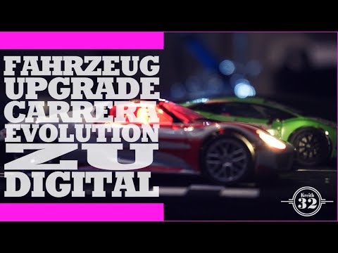Carrera Evolution Fahrzeuge auf Digital 132 umrüsten / umbauen mit Decoder und selbstgebautem Licht.