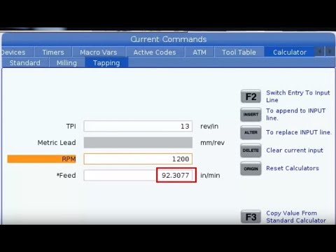 Haas Apps Min - Quickly Calculate Feeds and Speeds