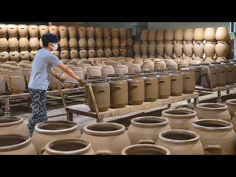 Amazing Mass Production Process of Various Products Made from Clay