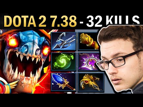 Slark Gameplay Miracle with 32 Kills and Harpoon - TI14