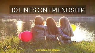 10 lines essay on friendship  for beginners, happy friendship day, 3rd August 2025,  Speech writing
