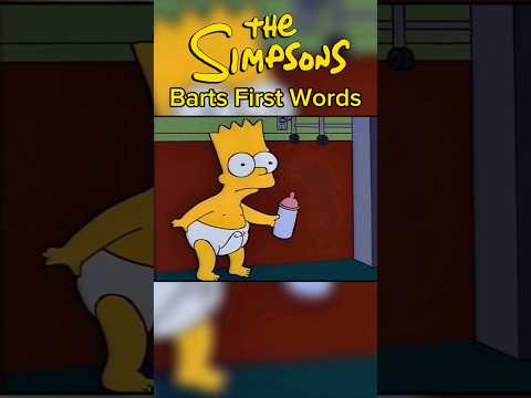 Bart's First Words! #thesimpsons #entertainment #fox #shorts #babies #firstwords  #cute